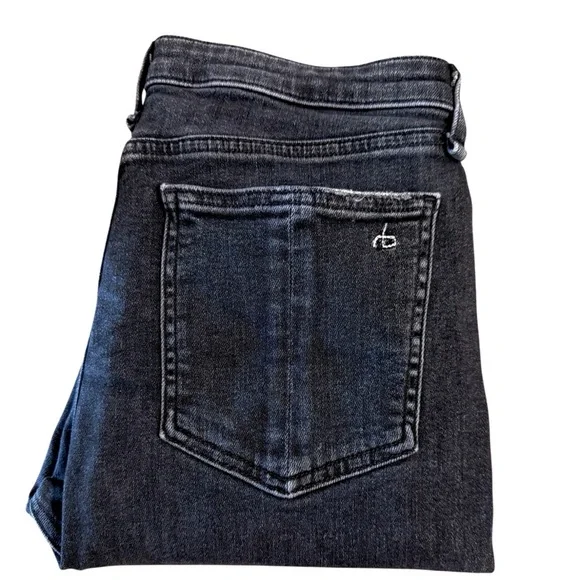 rag & bone Nina High Rise Skinny Jeans Black Distressed Tag 31 Fits 30x26 USA - Picture 13 of 16